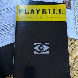 CABARET Kit Kat Club Playbill-must see with this cast-well worth500$ticket price